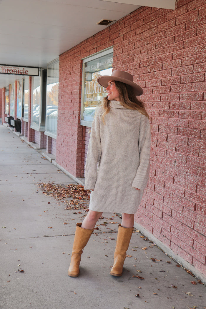 The Verity Dress in Eggnog Knee Length Dress Mikarose- Tilden Co.