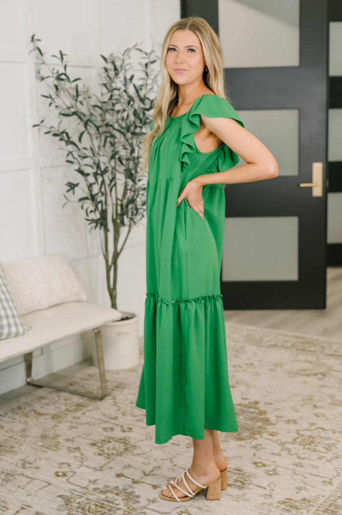 The Way We Were Square Neck Midi Dress Womens Ave Shops- Tilden Co.