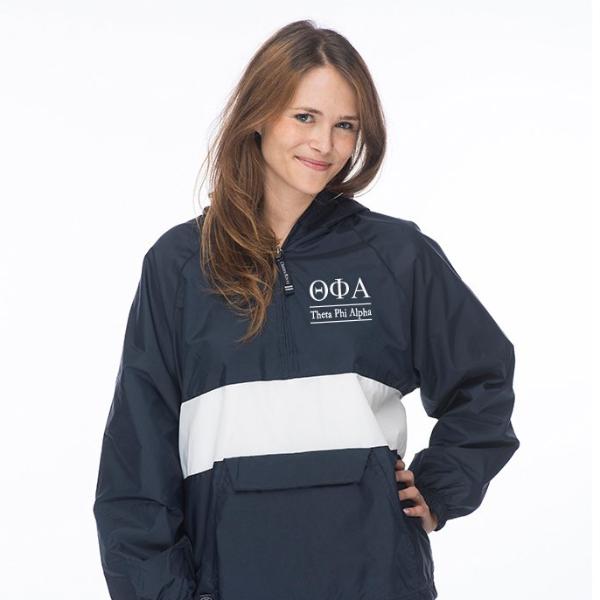 Theta Phi Alpha Classic Striped Windbreaker - Lined