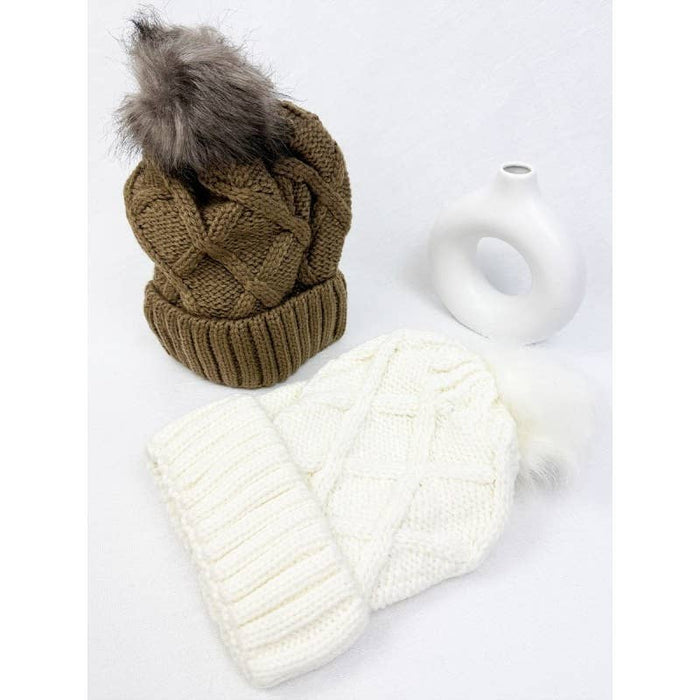 Thick Cable Knit Beanie Love and Repeat- Tilden Co.