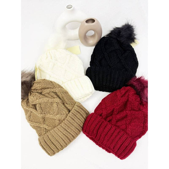 Thick Cable Knit Beanie Love and Repeat- Tilden Co.
