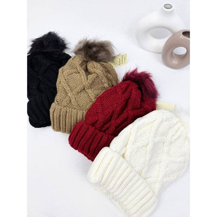 Thick Cable Knit Beanie Love and Repeat- Tilden Co.