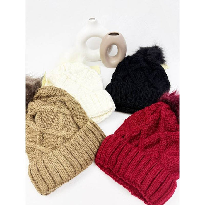 Thick Cable Knit Beanie Love and Repeat- Tilden Co.