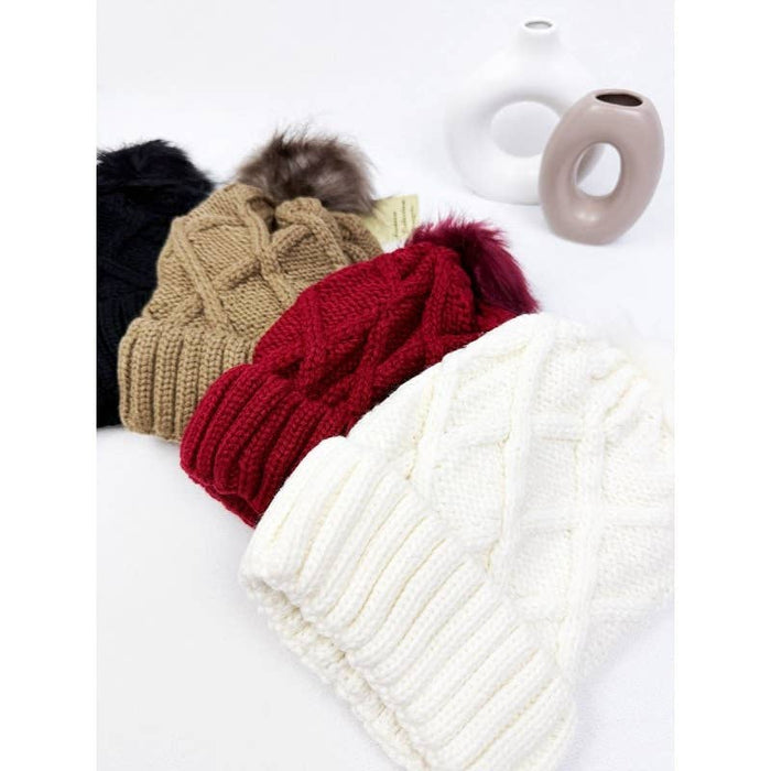 Thick Cable Knit Beanie Love and Repeat- Tilden Co.