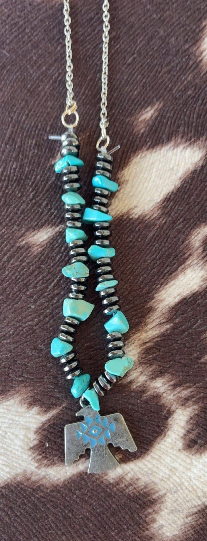 Thunderbird Turquoise Beaded Necklace