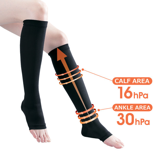 TI COMPRESSION SOCKS LONG OPEN TOE