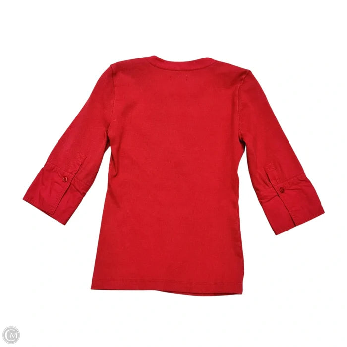 Top 3/4 Sleeve By Maeve In Red, Size: Xs