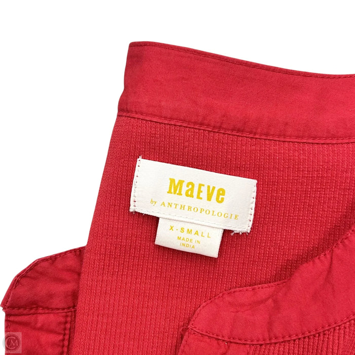 Top 3/4 Sleeve By Maeve In Red, Size: Xs