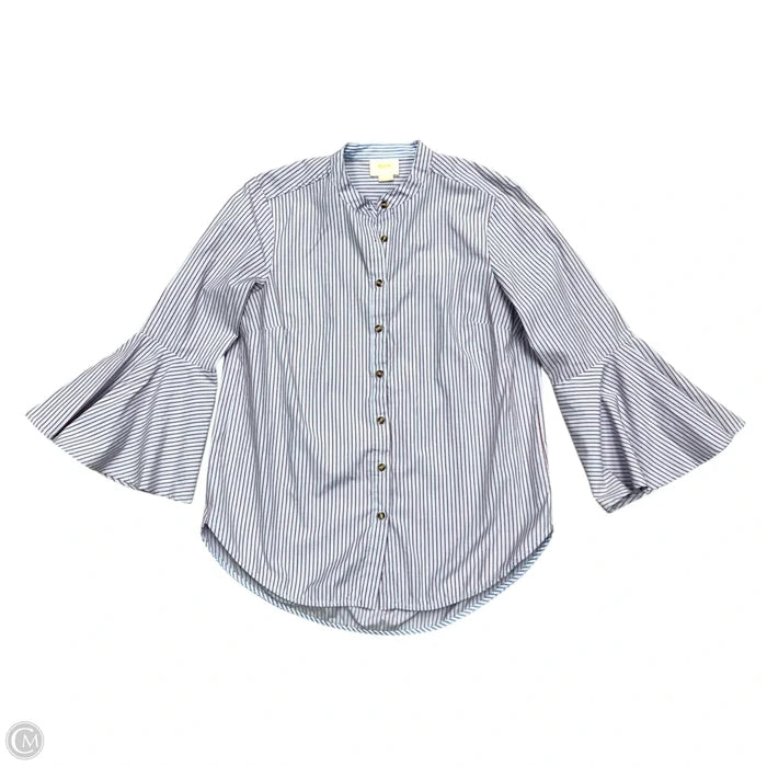 Top Long Sleeve By Maeve In Blue & Red, Size: M