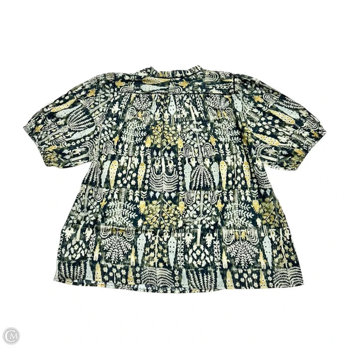 Top Short Sleeve By Ba&sh In Green & Yellow, Size: Xs