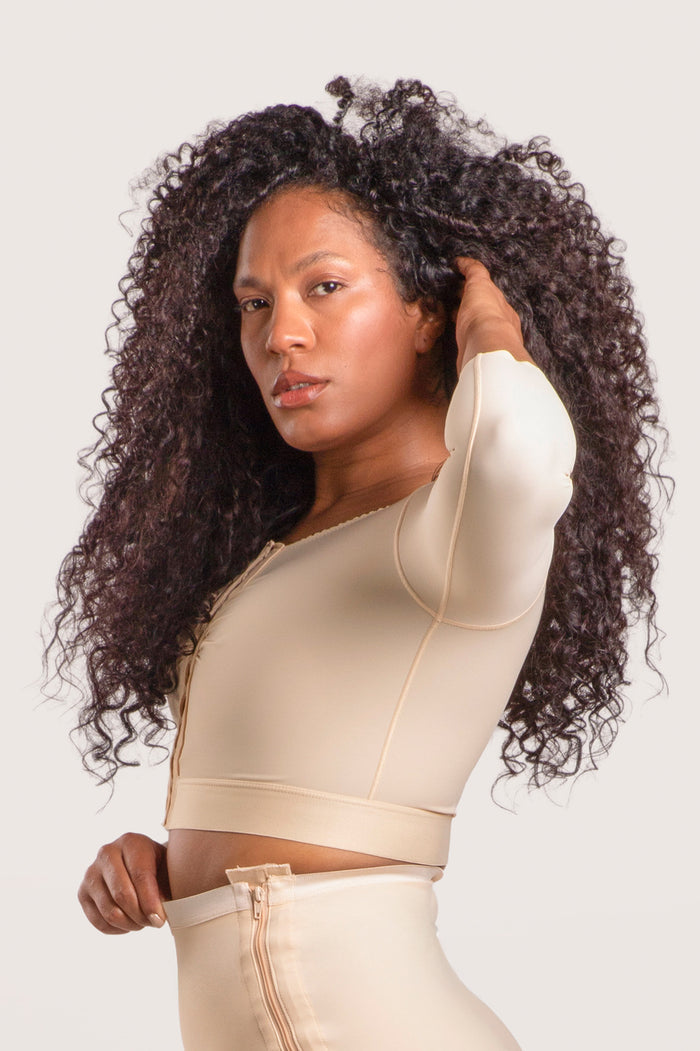 Underbust Length Bra/Vest with Medium Sleeves (VS02-MS)