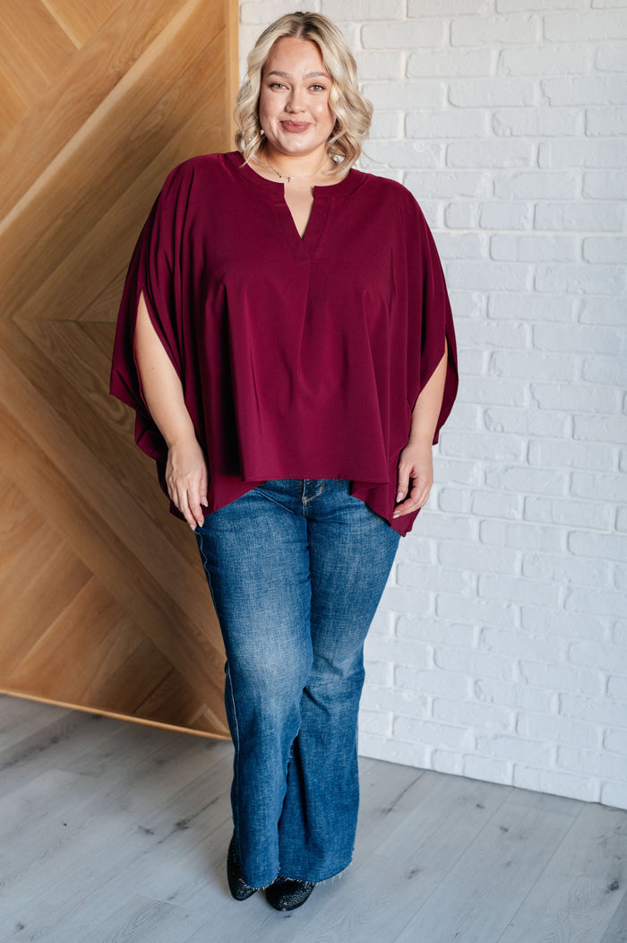 Universal Philosophy Blouse in Wine Blouse Ave Shops- Tilden Co.