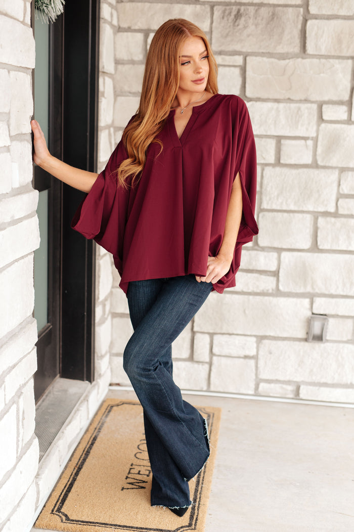 Universal Philosophy Blouse in Wine Blouse Ave Shops- Tilden Co.