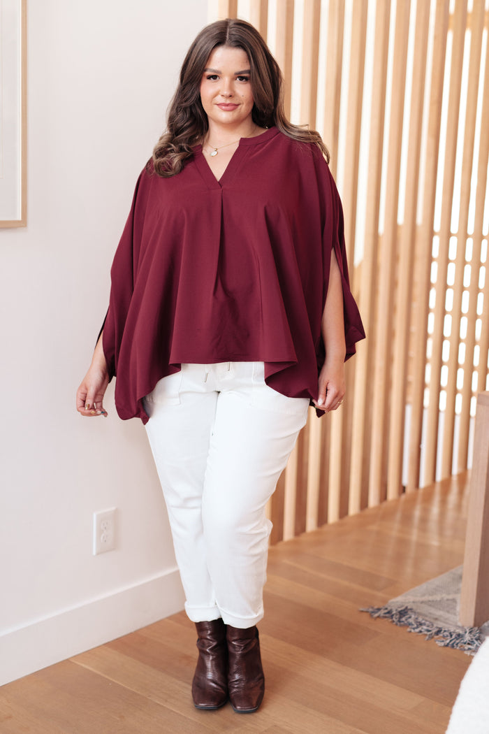 Universal Philosophy Blouse in Wine Blouse Ave Shops- Tilden Co.