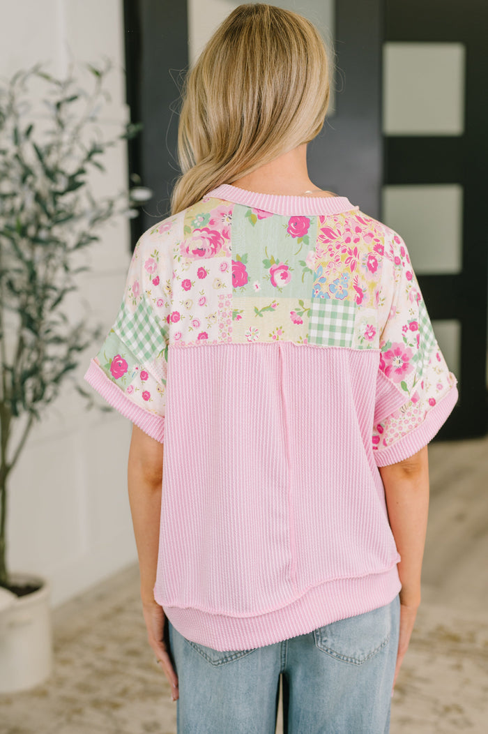 Until Tomorrow Patchwork Relaxed Tee Womens Ave Shops- Tilden Co.