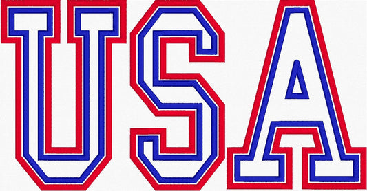 USA Reverse Applique Embroidery Design