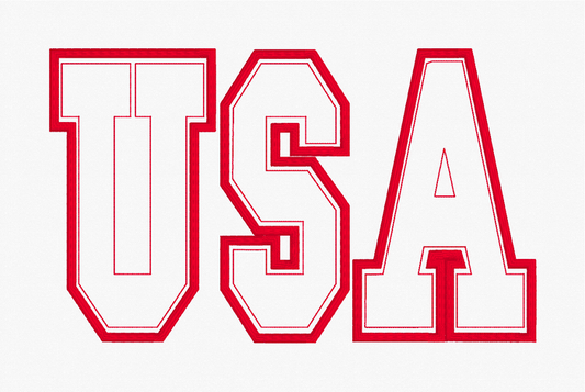 USA Reverse Applique Embroidery Design