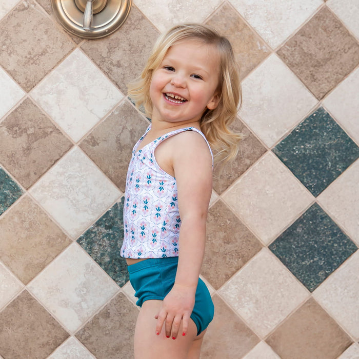 V Neck Tankini Top (Girls) Swim Top Janela Bay- Tilden Co.