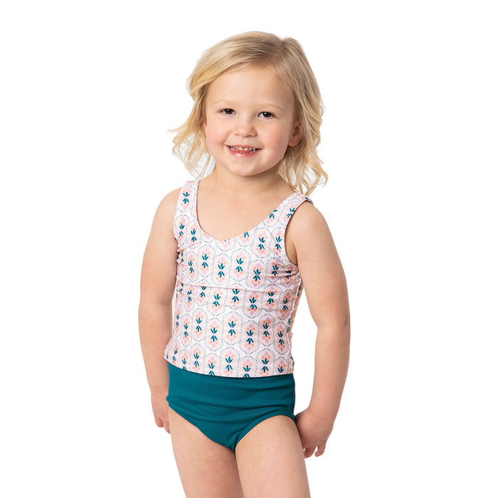 V Neck Tankini Top (Girls) Swim Top Janela Bay- Tilden Co.
