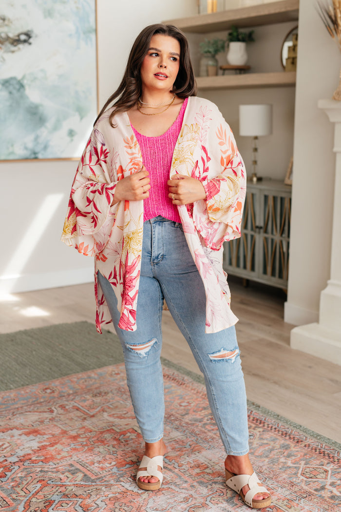 Vacay Season Bell Sleeve Kimono Cardigan Ave Shops- Tilden Co.