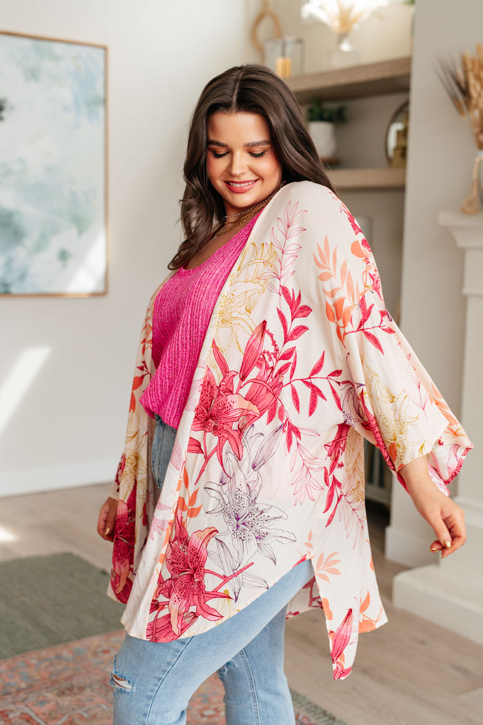 Vacay Season Bell Sleeve Kimono Cardigan Ave Shops- Tilden Co.