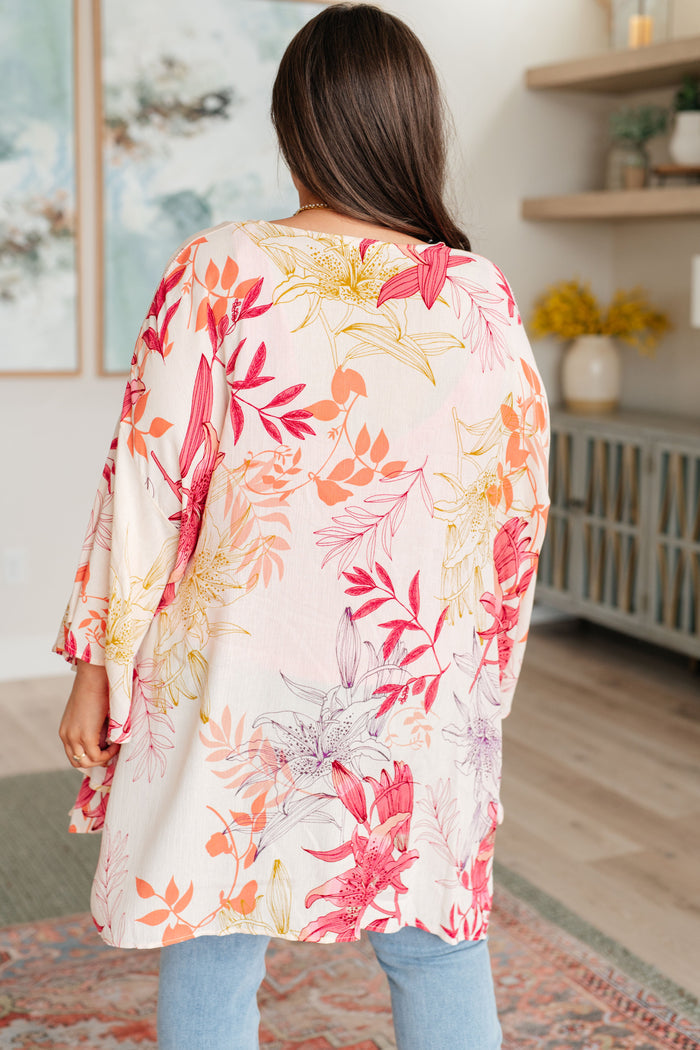 Vacay Season Bell Sleeve Kimono Cardigan Ave Shops- Tilden Co.