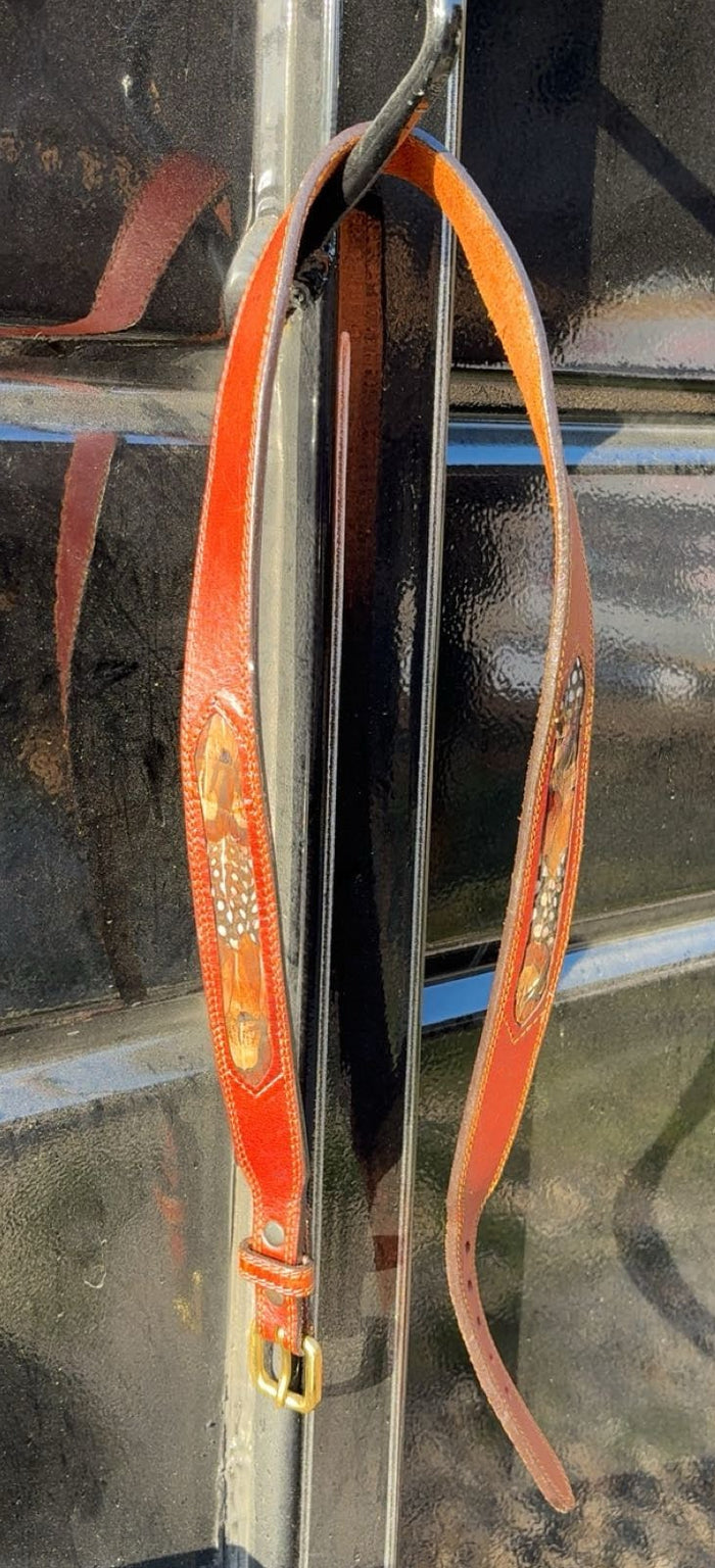 Vintage Kids Leather Feather Belt