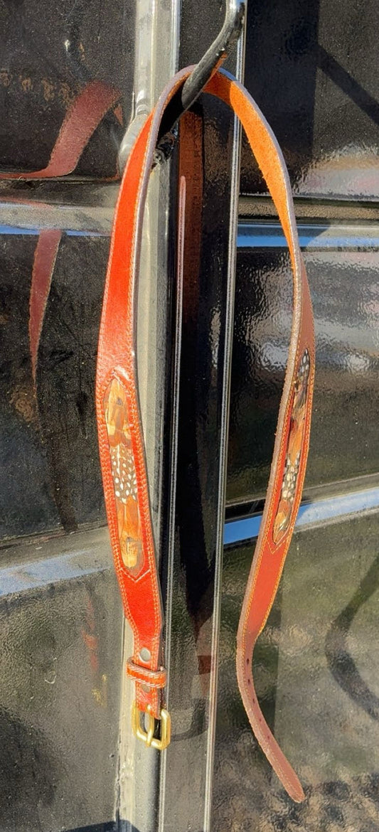 Vintage Kids Leather Feather Belt