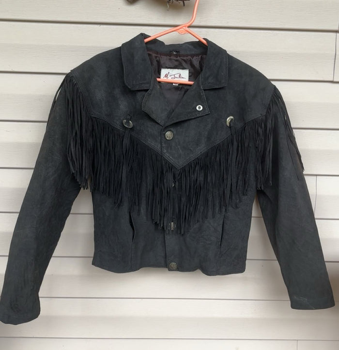 Vintage M. Julian Women’s Black Leather Short Jacket