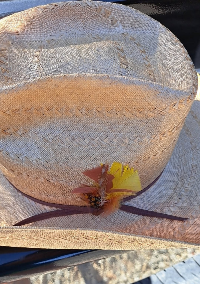 Vintage New Stetson Roadrunner 7 3/8" Straw With Vintage Box Included