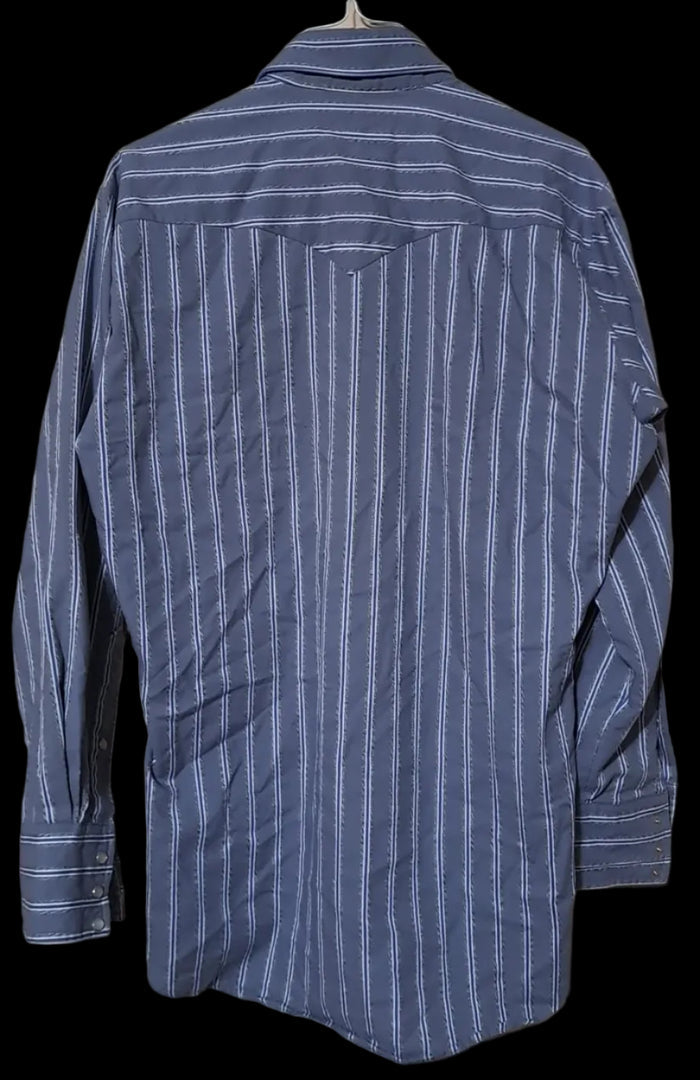 Vintage Ruddock Bros Blue And White Pinstripe