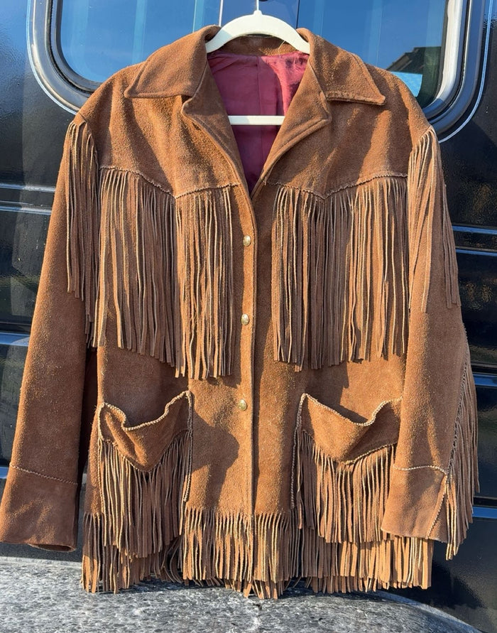 Vintage Trego's Westwear 100% Leather Fringe Jacket