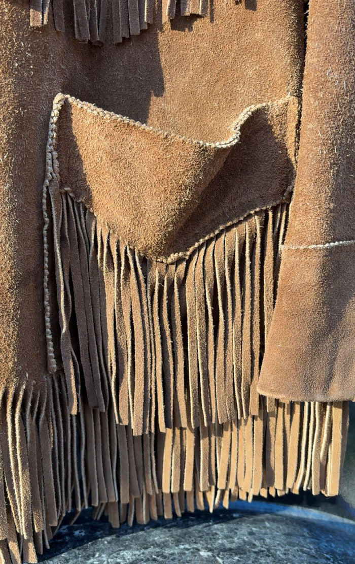 Vintage Trego's Westwear 100% Leather Fringe Jacket