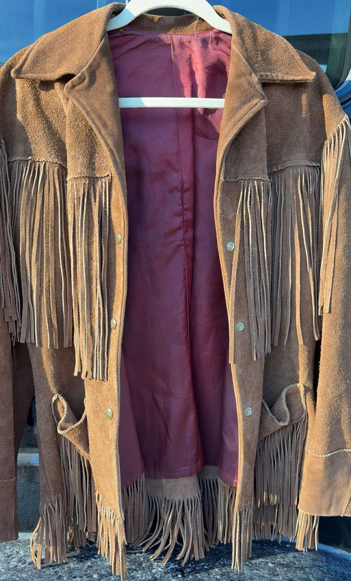 Vintage Trego's Westwear 100% Leather Fringe Jacket