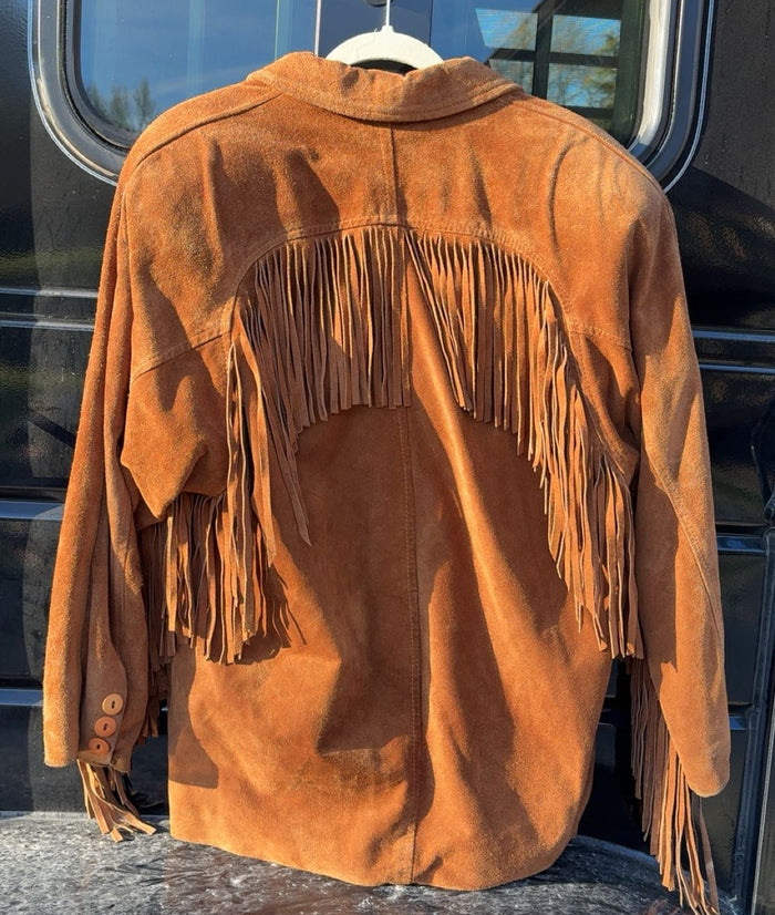 Vintage Women's Comint 100% Leather Fringe Jacket