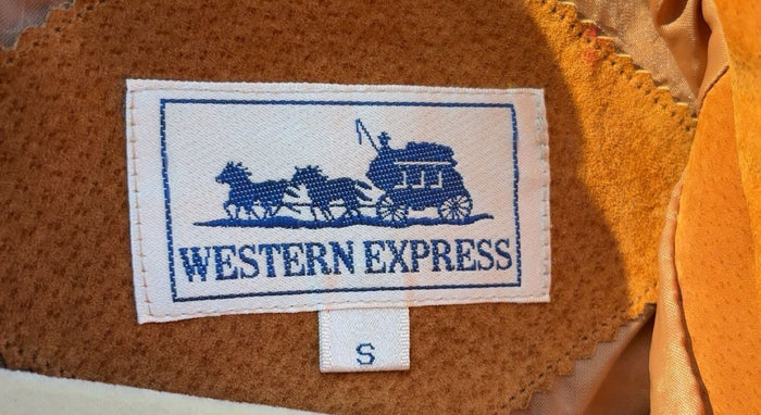 Vintage Women's Western Express Short Leather Fringe Jacket