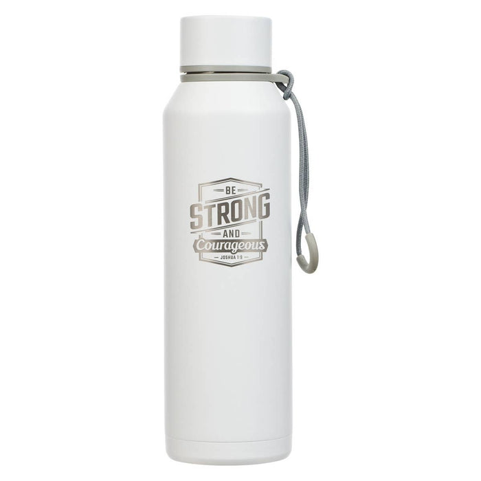 Water Bottle SS Be Strong and Courageous - Premium drinkware from Christian Art Gifts - Just $26.95! Shop now at Pat's Monograms