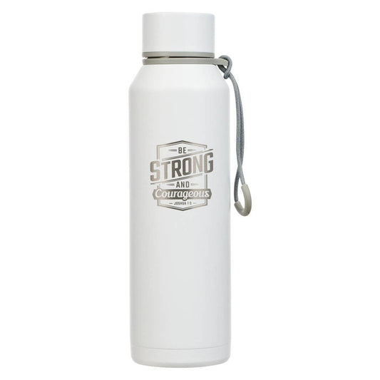 Water Bottle SS Be Strong and Courageous - Premium drinkware from Christian Art Gifts - Just $26.95! Shop now at Pat's Monograms