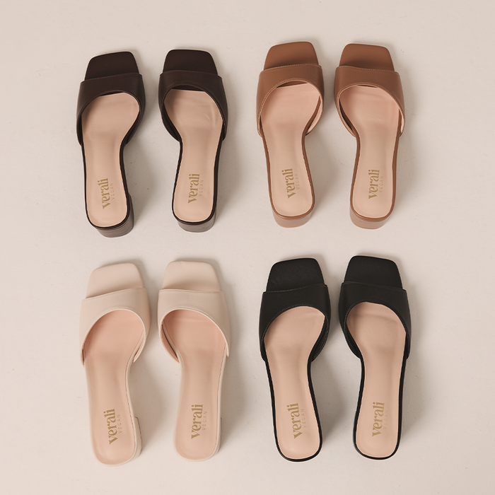 Wednesday Block Heel Mules - Chocolate Brown