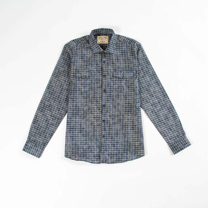 Western - Geometric Motif with Washed Background Print