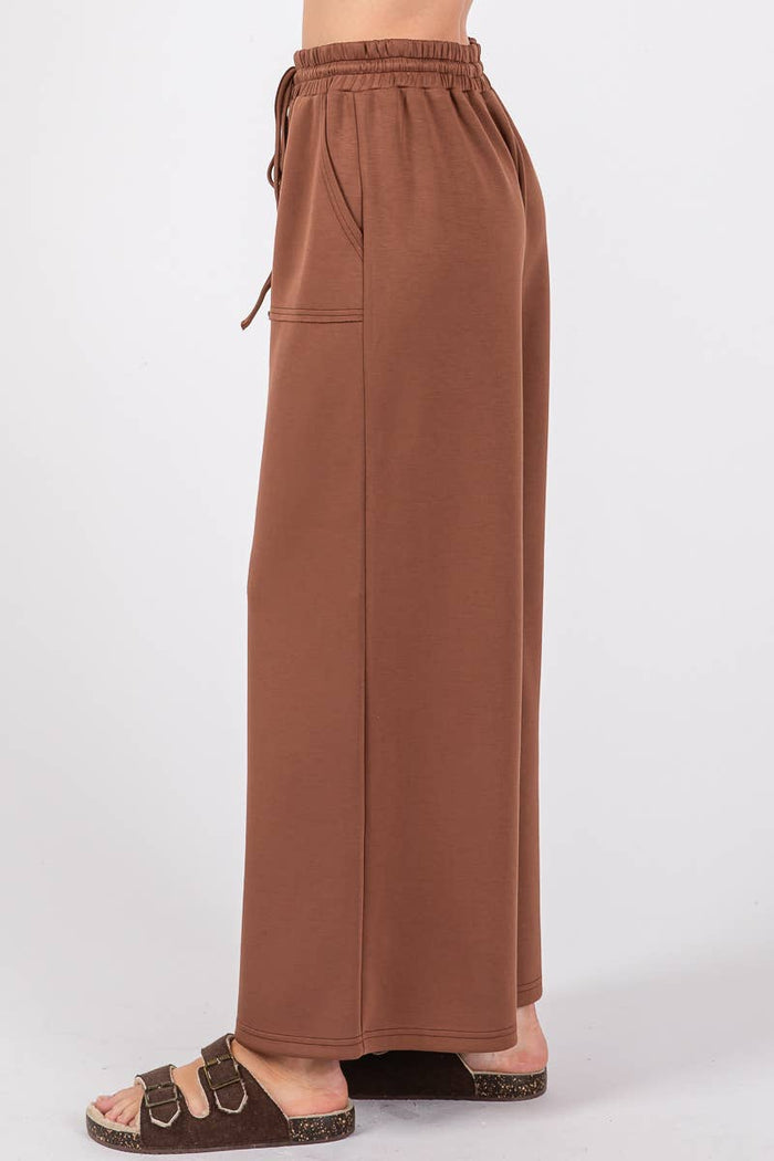 Wide Leg Drawstring Pants Sewn and Seen- Tilden Co.