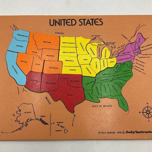 Wooden United States Board Puzzle