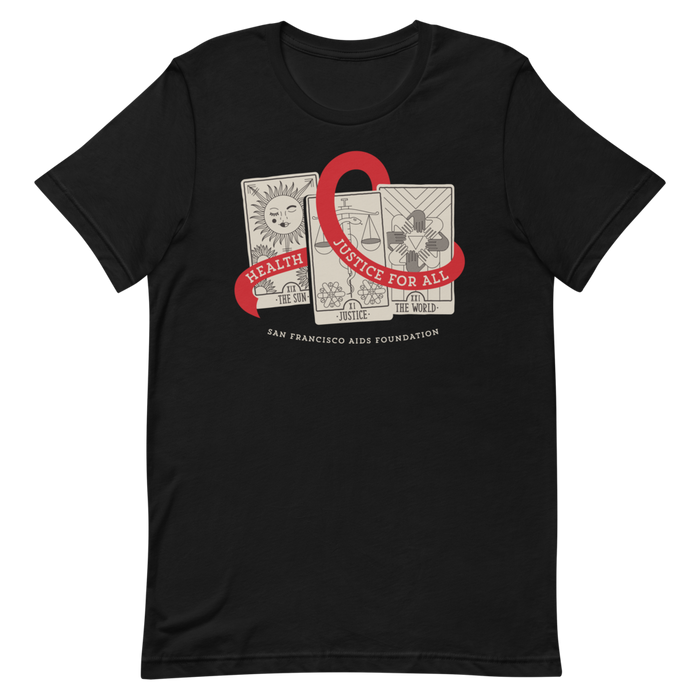 World AIDS Day, Tarot Reading + AIDS Awareness Ribbon Gender Neutral T-Shirt