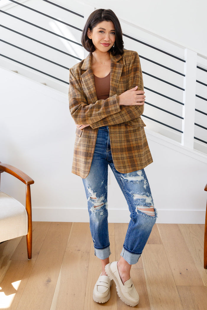World Class Plaid Blazer Blazer Ave Shops- Tilden Co.