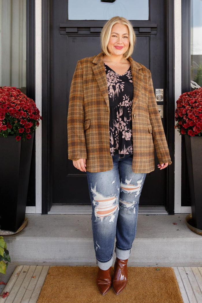 World Class Plaid Blazer Blazer Ave Shops- Tilden Co.