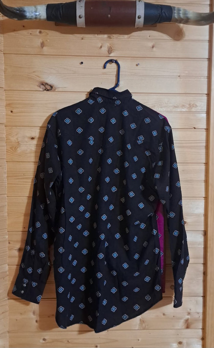 Wrangler 80's Men's Magenta And Black Block Color