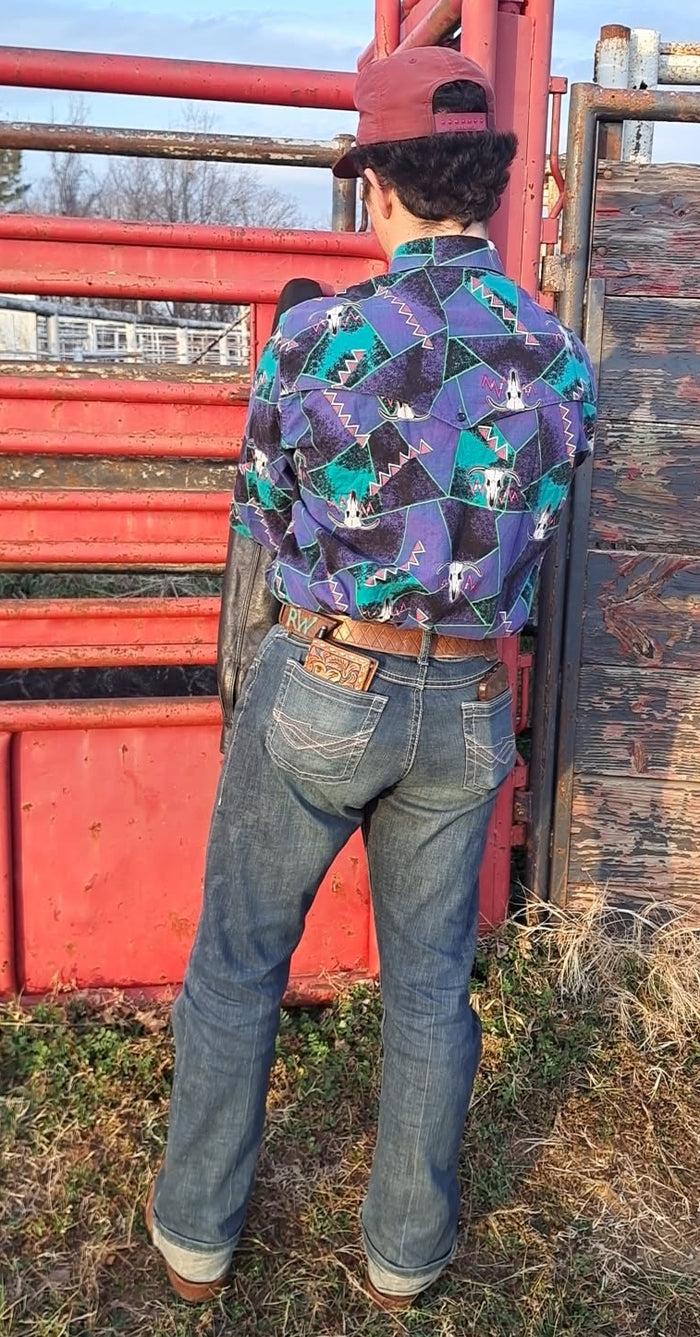 Wrangler 90's Men's Crazy Cow Skull