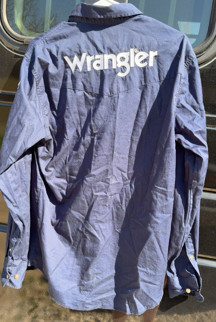 Wrangler Dark Blue Printing On Sleeve And Back