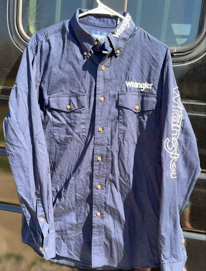 Wrangler Dark Blue Printing On Sleeve And Back