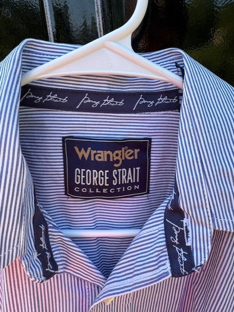 Wrangler George Strait Collection Pin Striped Button-up